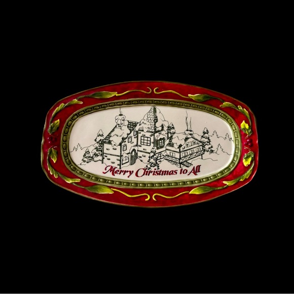 Fitz and Floyd, “St. Nick” Sentiment Tray. - Picture 1 of 9